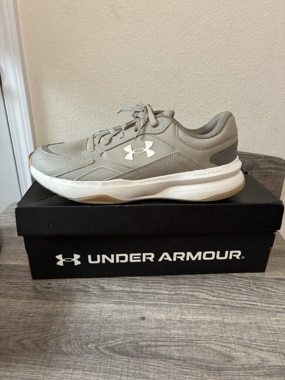 Under Armour Edge LTHR Men’s Training Shoes In Taupe Size 13
